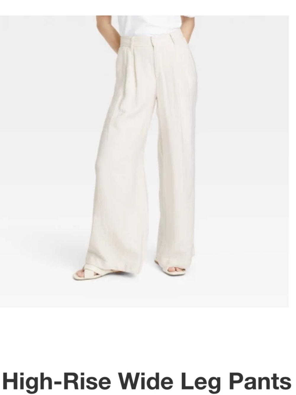 a new day High-Rise Wide Leg Pants - Cream